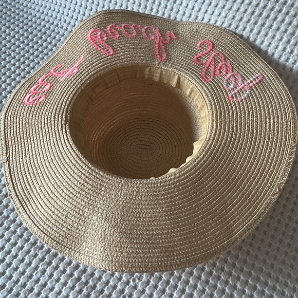 Beach Sun Hat 👒 Eat Beach Sleep Pink - Picture 2 of 3